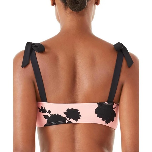 Kate Spade New York Women's Printed Bow-Tie Bikini Top (Shell Pink, - Picture 2 of 8